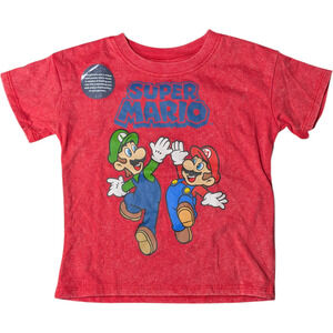 Super Mario - Kids - Red Graphic T-Shirt - Size 3T  - Mario And Luigi - NWT